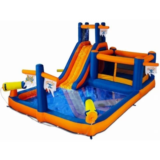 Happy Hop Scivolo Gonfiabile per Bambini con Piscina 600x215x255cm PVC